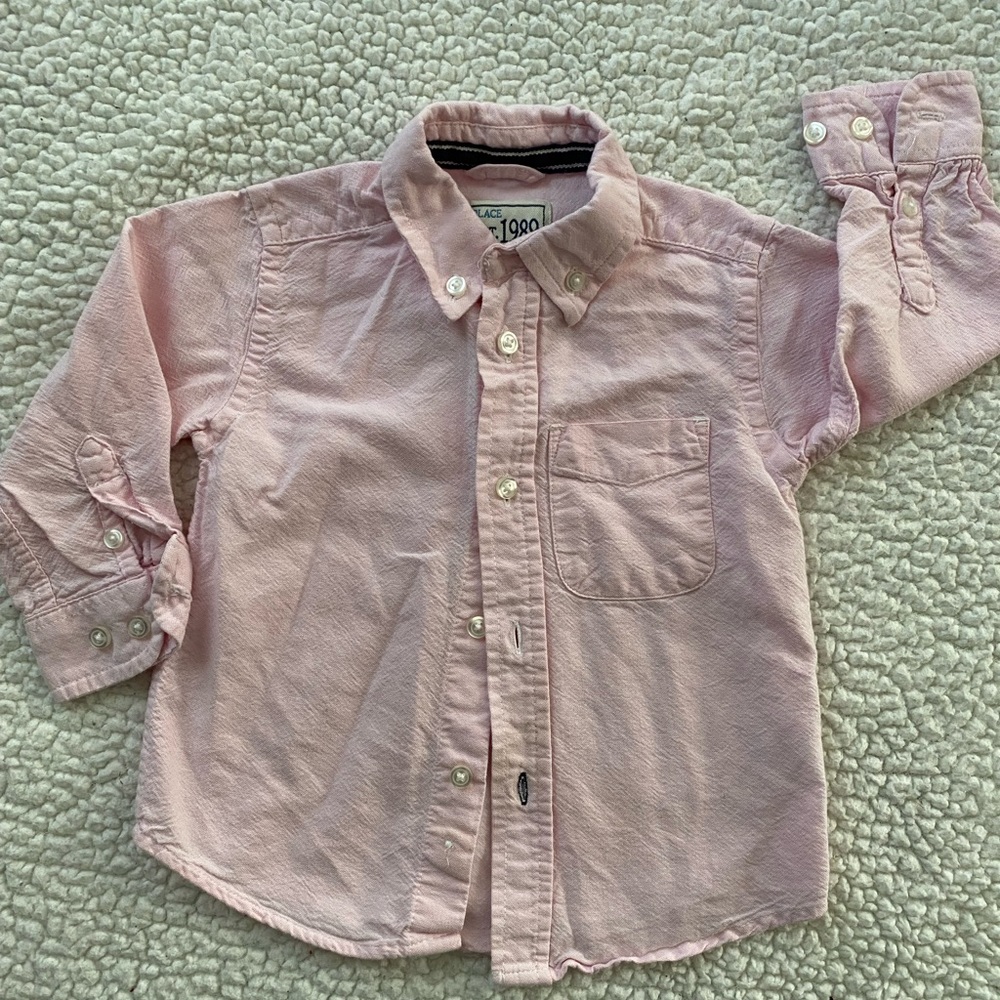🌷 5 for $10 🌟ships free over $25 The Children’s Place pink baby dress shirt